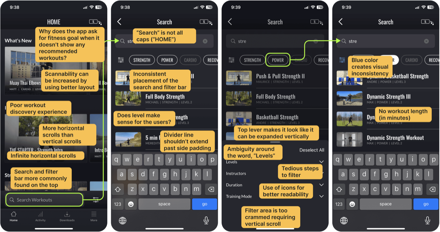 App Redesign & Design System, Research & insights