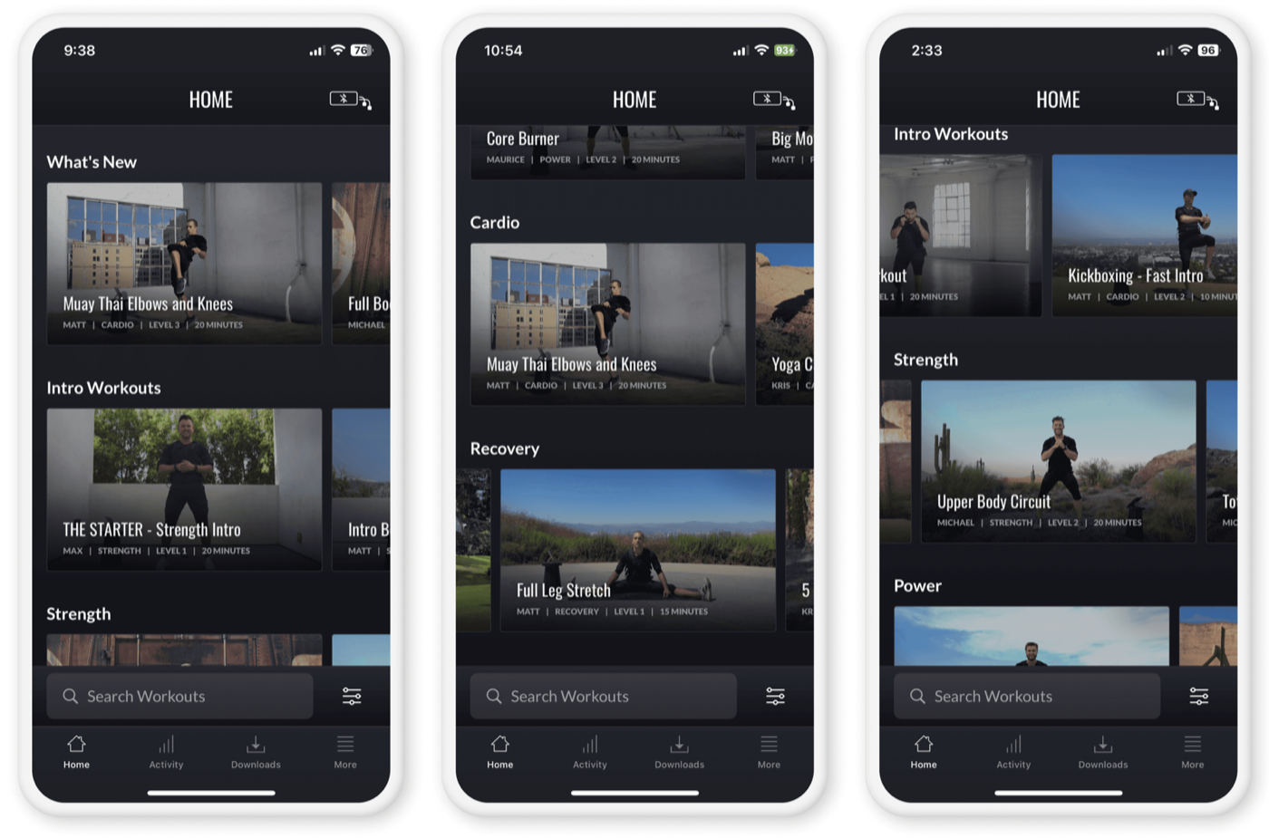 Guided Workout Programs, First design solution: Workout Program