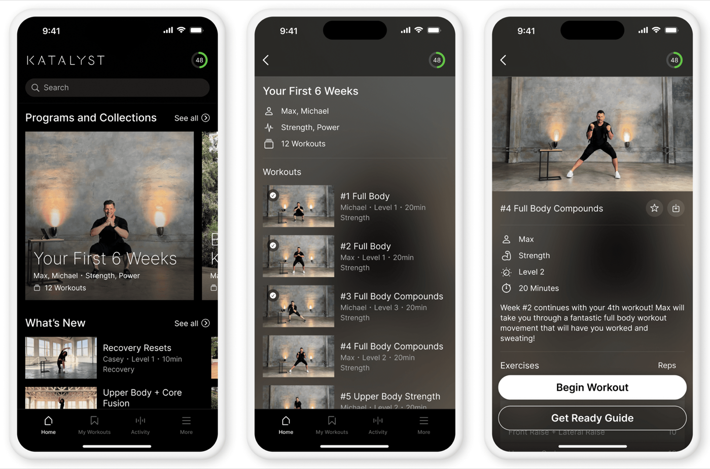 Guided Workout Programs, First design solution: Workout Program