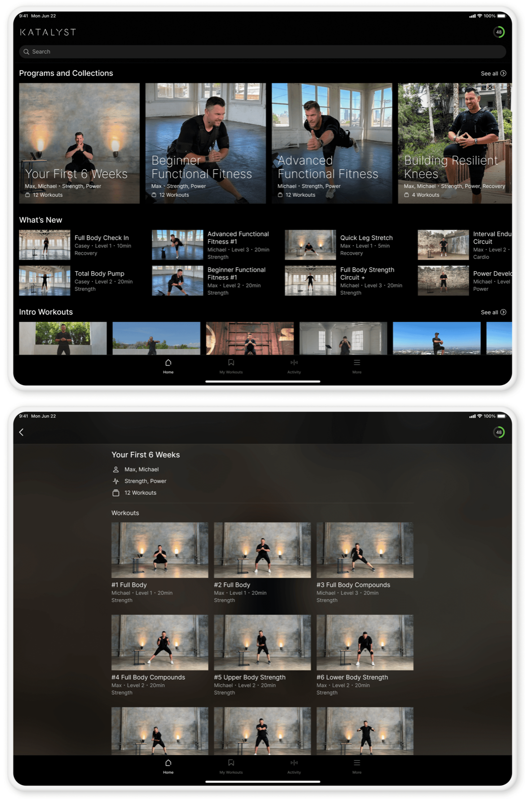 Guided Workout Programs, First design solution: Workout Program
